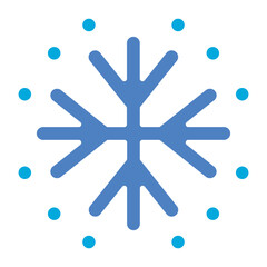 Snowflake Glyph Two Color Icon