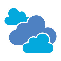 Clouds Glyph Two Color Icon