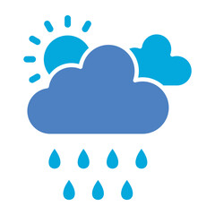 Rainy Day Glyph Two Color Icon