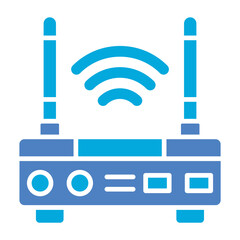 Wifi Router Glyph Two Color Icon