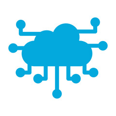 Cloud Computing Glyph Two Color Icon