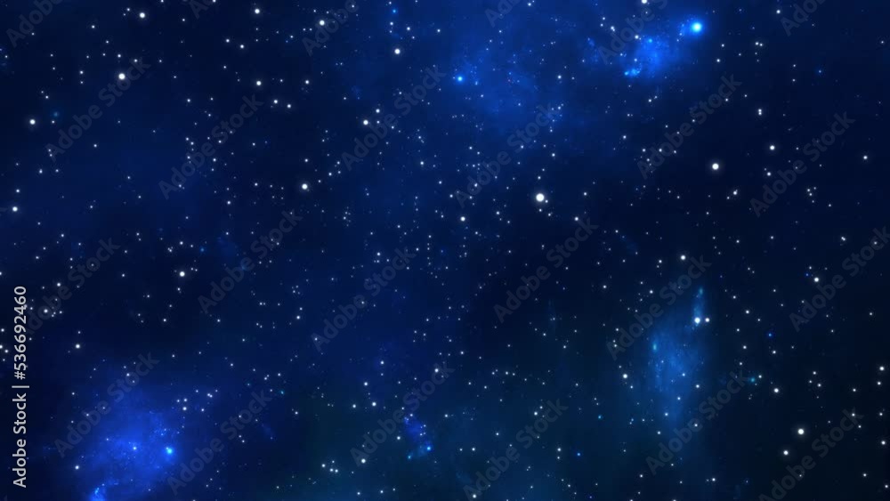 Wall mural space journey through beautiful outer space. billions of stars in the milky way galaxy. slow flight 