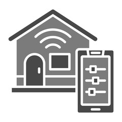 Home Control Greyscale Glyph Icon