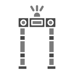 Metal Detector Greyscale Glyph Icon