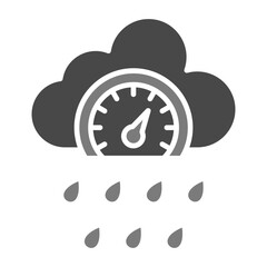 Pressure Greyscale Glyph Icon