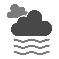 Fog Greyscale Glyph Icon