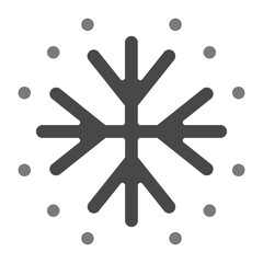 Snowflake Greyscale Glyph Icon