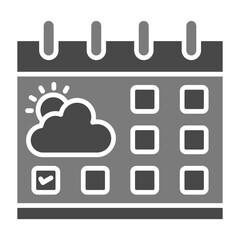 Calendar Greyscale Glyph Icon