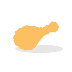 Art illustration design concept fast junk food seamless symbol logo of fried chicken