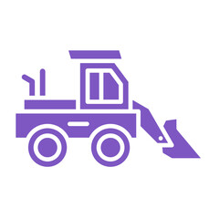 Loader Truck Multicolor Glyph Icon