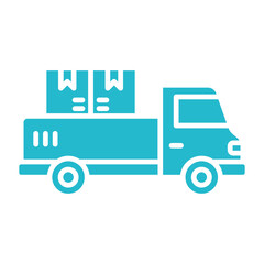 Pickup Truck Multicolor Glyph Icon