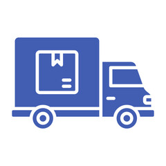 Delivery Truck Multicolor Glyph Icon