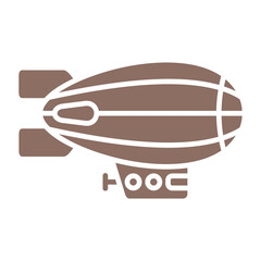 Airship Multicolor Glyph Icon © Maan Icons