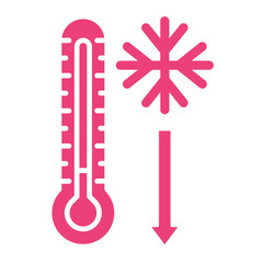 Low Temperature Multicolor Glyph Icon