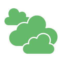 Clouds Multicolor Glyph Icon