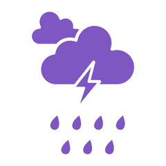 Thunderstorm Multicolor Glyph Icon