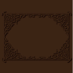 Frame, in the style of an ornament, Vector illustration eps 10, Art.