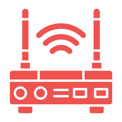 Wifi Router Multicolor Glyph Icon