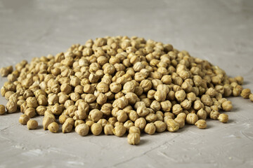 chickpeas heaped on the table close-up background backdrop
