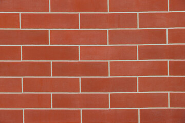 Obraz premium Texture of red brick wall as background