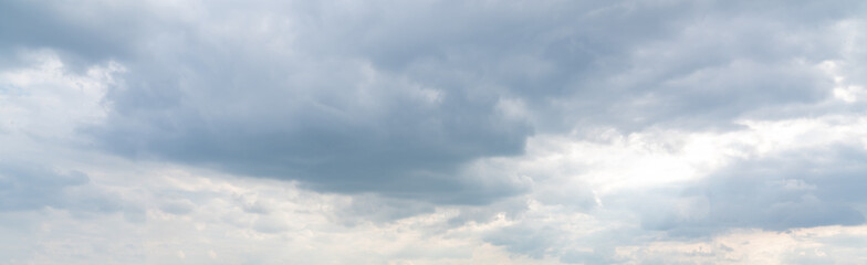 Obraz premium Dramatic Sky Background. Panoramic view of Stormy Clouds in Dark sky