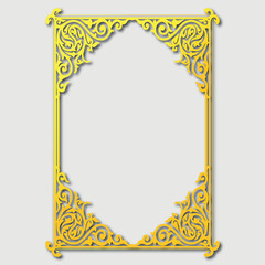 Frame, in the style of an ornament, Vector illustration eps 10, Art.