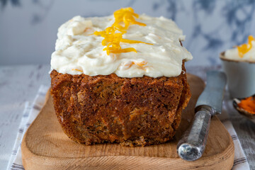 Classic carrot cake with vanilla cheese frosting