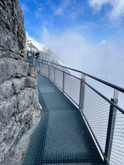 Stairway to heaven, A view of the cliffside walk surrounded by mist in the morning.	