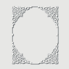 Frame, in the style of an ornament, Vector illustration eps 10, Art.