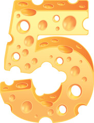 Cheese alphabet set typeface style 