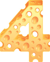 Cheese alphabet set typeface style 