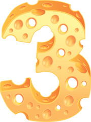 Cheese alphabet set typeface style 