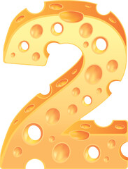 Cheese alphabet set typeface style 