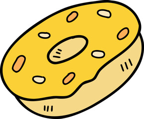 Fototapeta premium Hand Drawn yummy donuts illustration