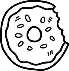 Fototapeta premium Hand Drawn yummy donuts illustration