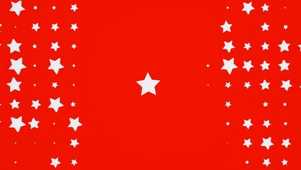 Stars and stripes,Red color background and stars,Red Christmas Background with Border made of Cutout Gold Foil Stars.Christmas Greeting Card.