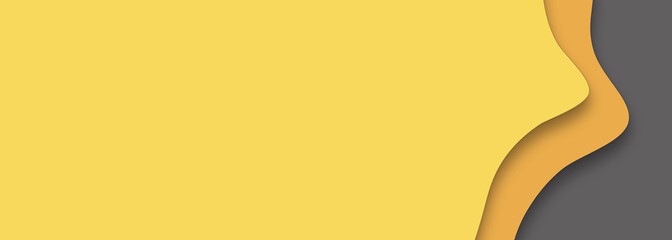minimal style yellow and grey empty 3d banner