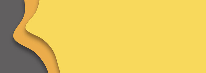 minimal style yellow and grey empty 3d banner