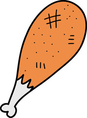 Hand Drawn Fried Chicken Drumsticks illustration