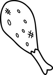 Hand Drawn Fried Chicken Drumsticks illustration
