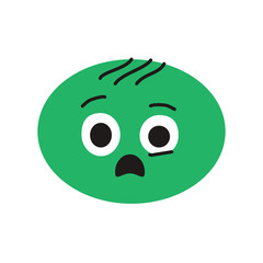 Character shows a sense of misunderstanding color line icon. Mascot of emotions.