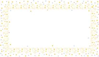 beautiful festive frame with confetti and sequins