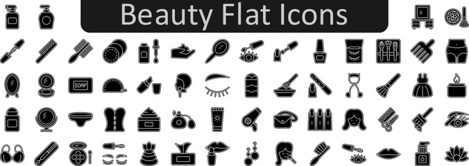 Beauty flat icons set. Web icon set. Website set icon vector
