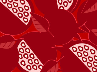 art illustration background pattern seamless icon symbol logo wallpaper of pomegranate fruits