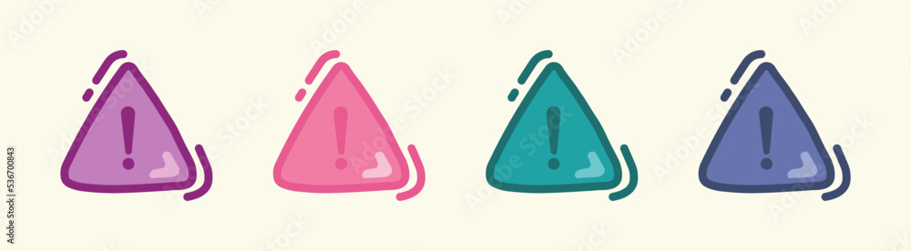 Poster warning message concept represented by exclamation mark icon. exclamation symbol in triangle.