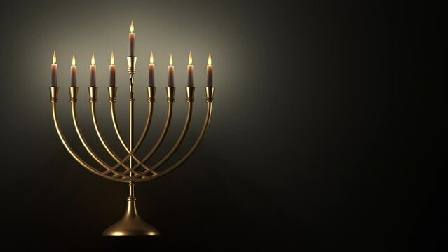 Traditional candlestick with the Star of David for Hanukkah.
