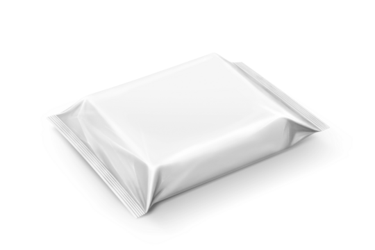 blank packaging paper wet wipes pouch for product design mock-up