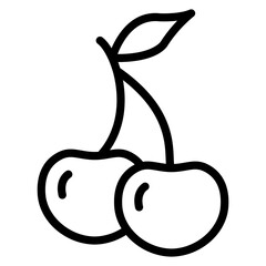 Cherry, food, fruit icon