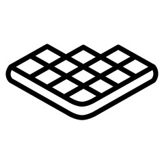 Waffle, wafer, breakfast icon
