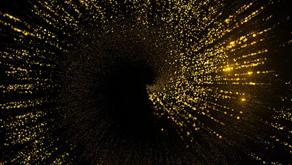 Beautiful 3d render of gold glow particles.
- 536706607